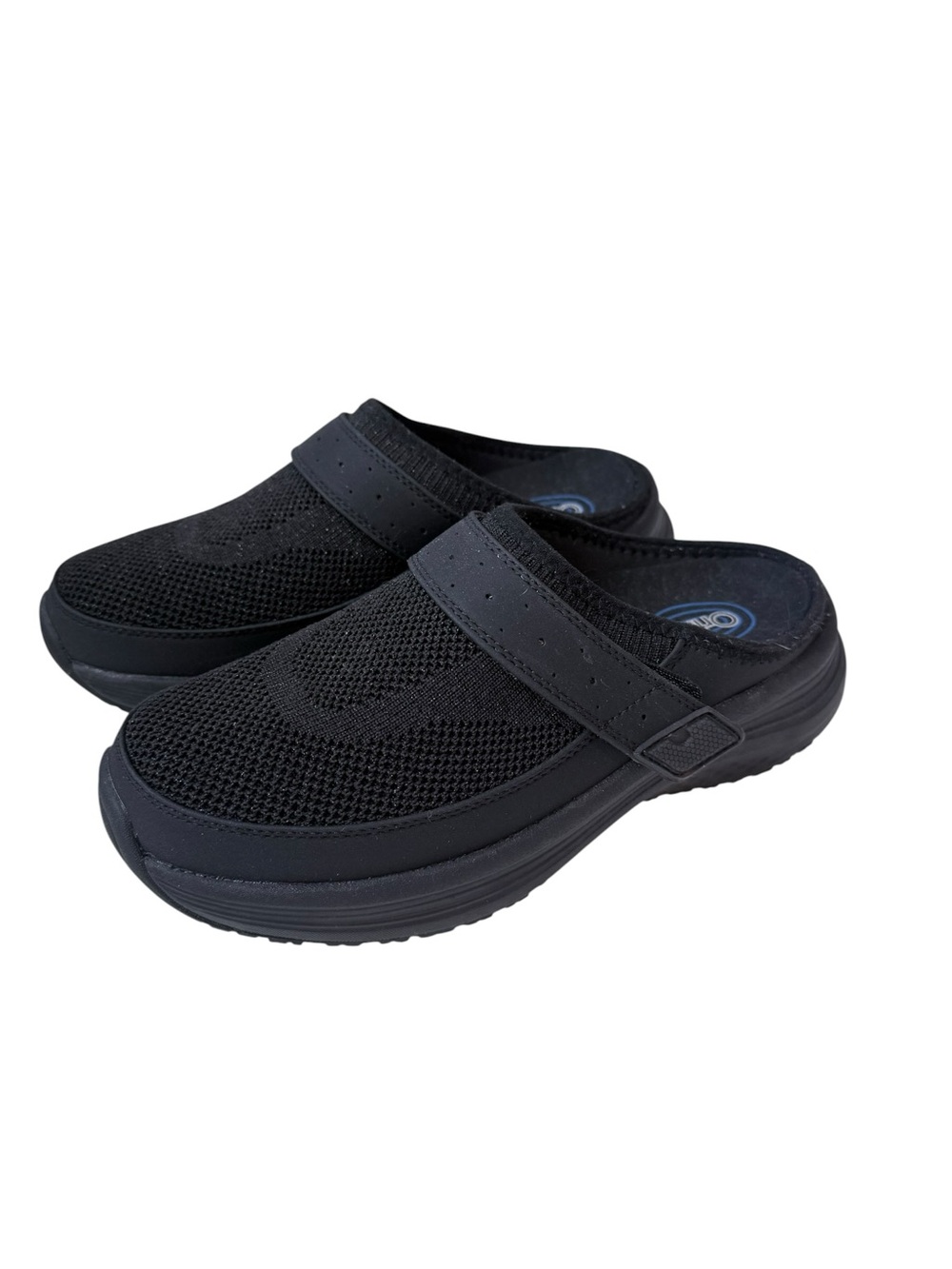 OrthoFeet Iris Women's Orthopedic Adjustable Slip On Clog Black Size 6.5 Wide